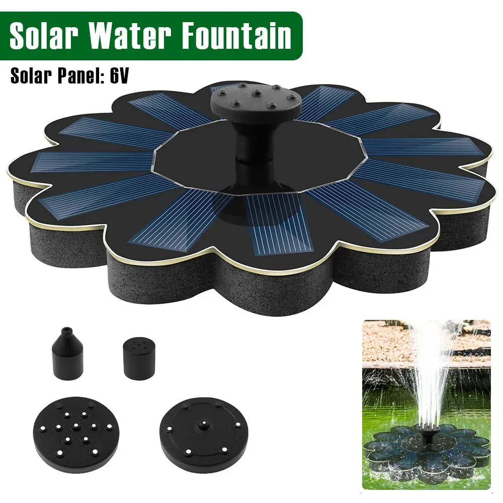 Solar Wasserfontäne mit 5 Düsenaufsätzen -    Zorenza
