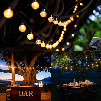 Outdoor Solar Twinkle String Lights 30 ft Soft Glow Garden Patio Yard Decorative | Thomler