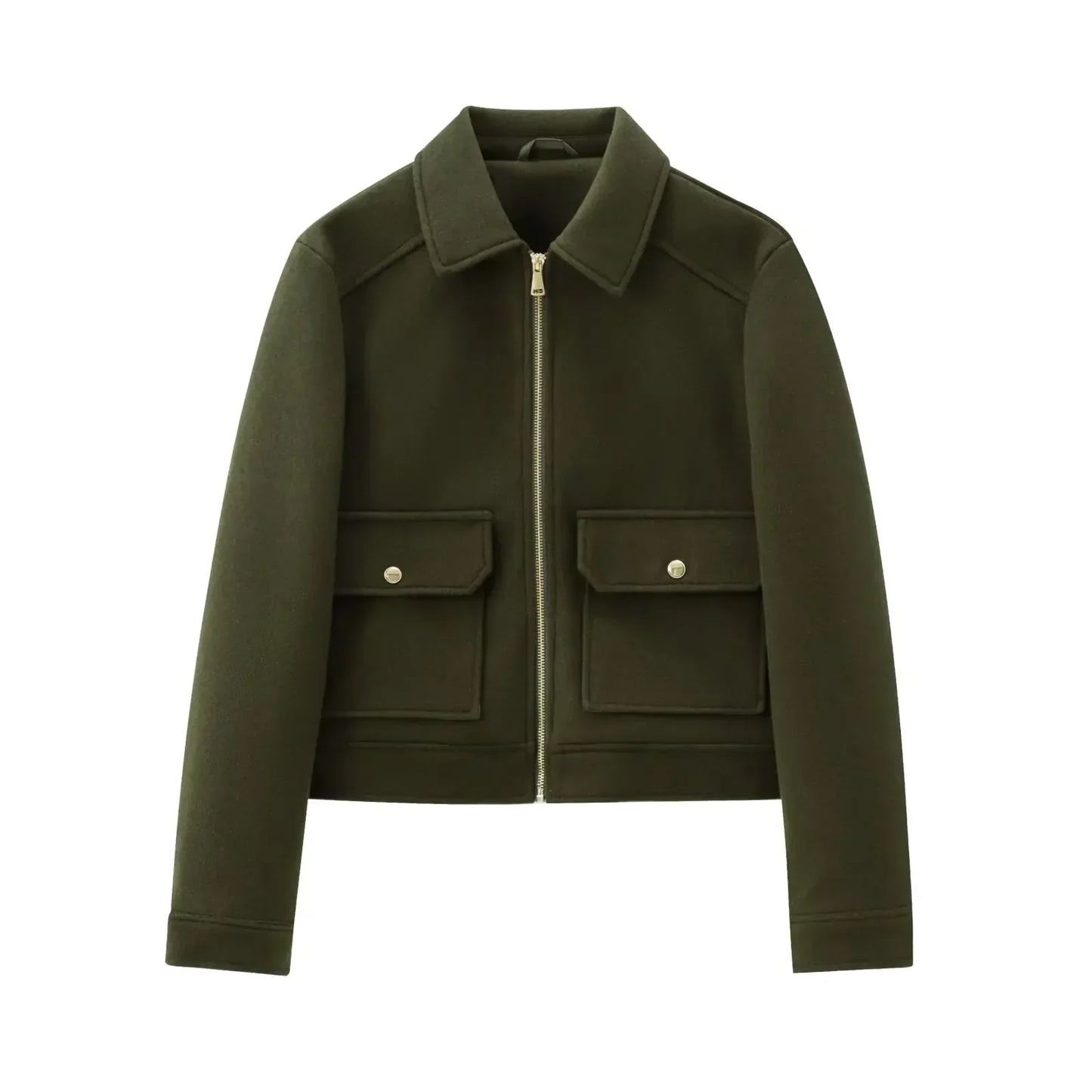 Emily | Women Zippered Wool Bomber jacket