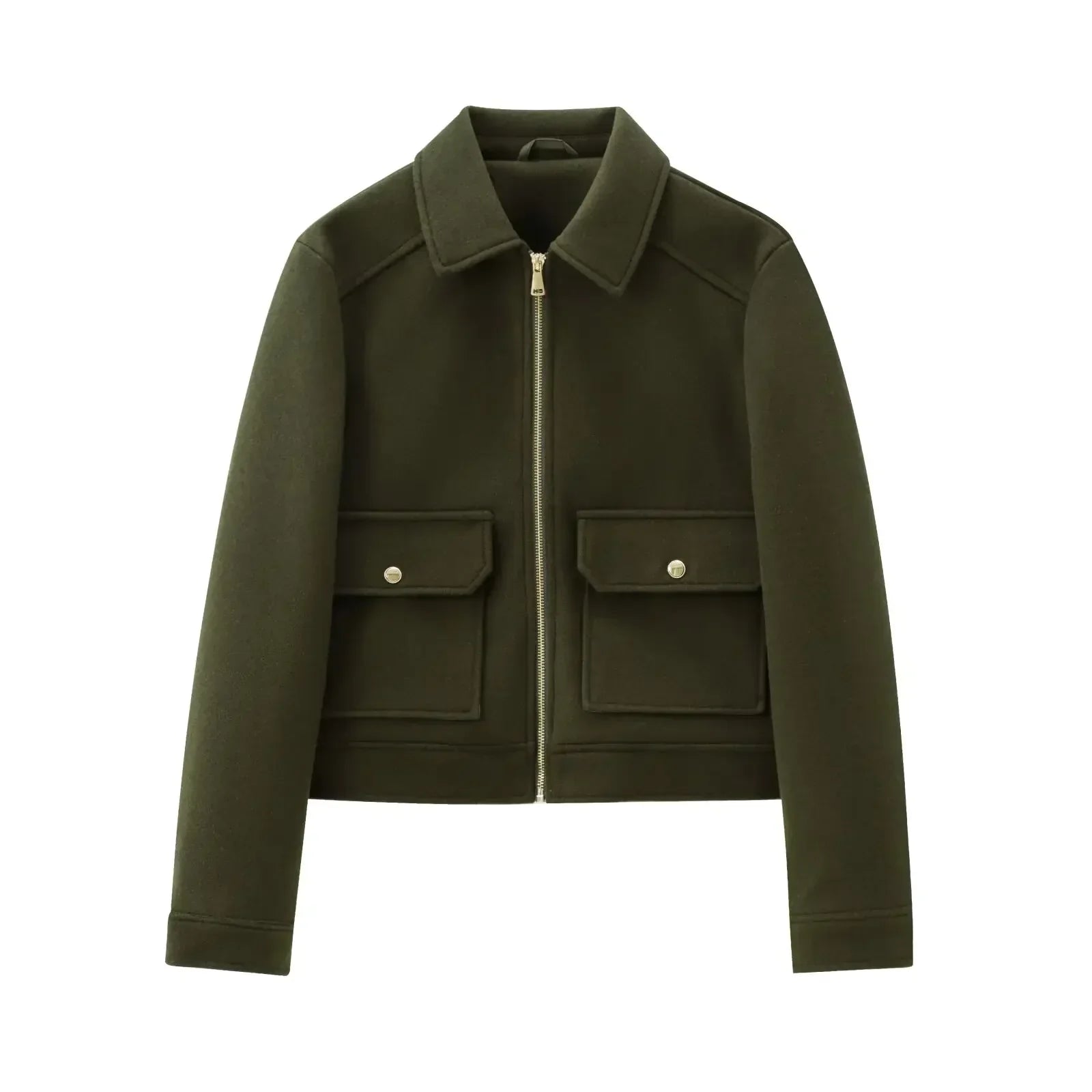 Emily | Women Zippered Wool Bomber jacket