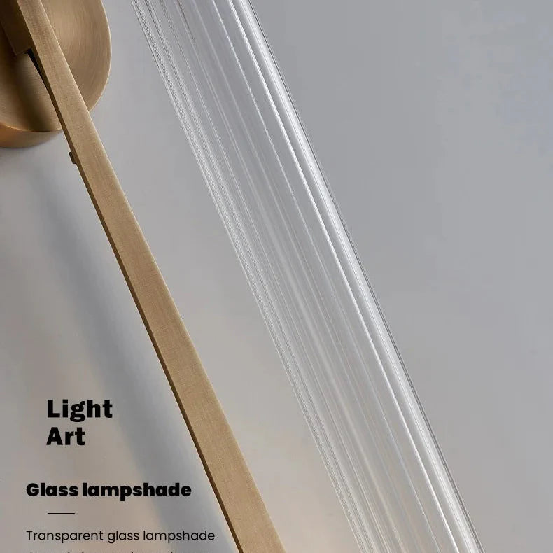 LuxRoyale French Brass Wall Lamp With Ribbed Glass Cylinder And Edison Bulb