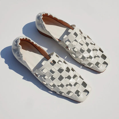 Ravello Checkered Leather Mules