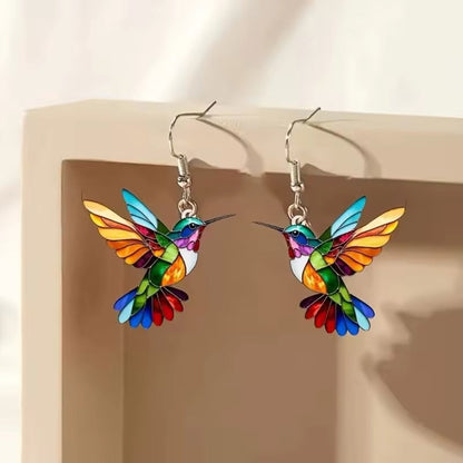 Hummingbird Necklace Earrings Set