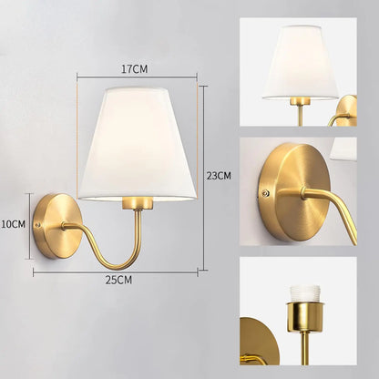 LumaFabrica – Nordic Wandleuchte mit Stoffschirm