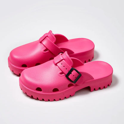 Marvella Damen Plateau-Sandalen mit Schnallenverschluss
