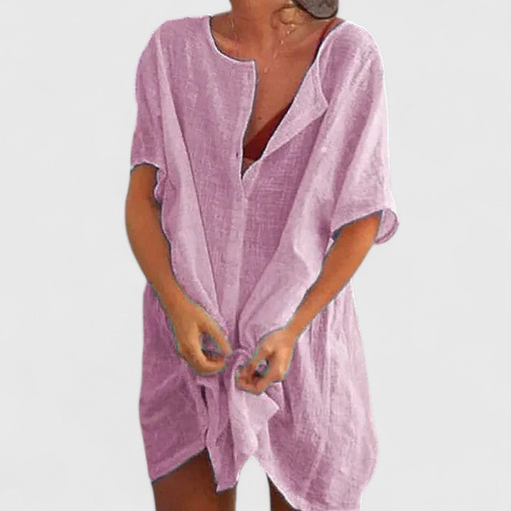 Lydia | Womens Loose Button Beach Cover Up Shorts