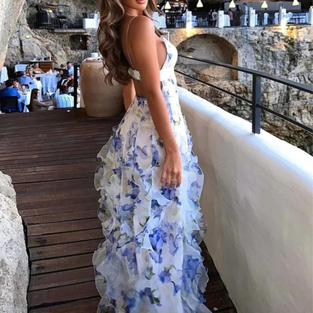 ISABELLA™ – Romantic Floral Ruffle Maxi Dress