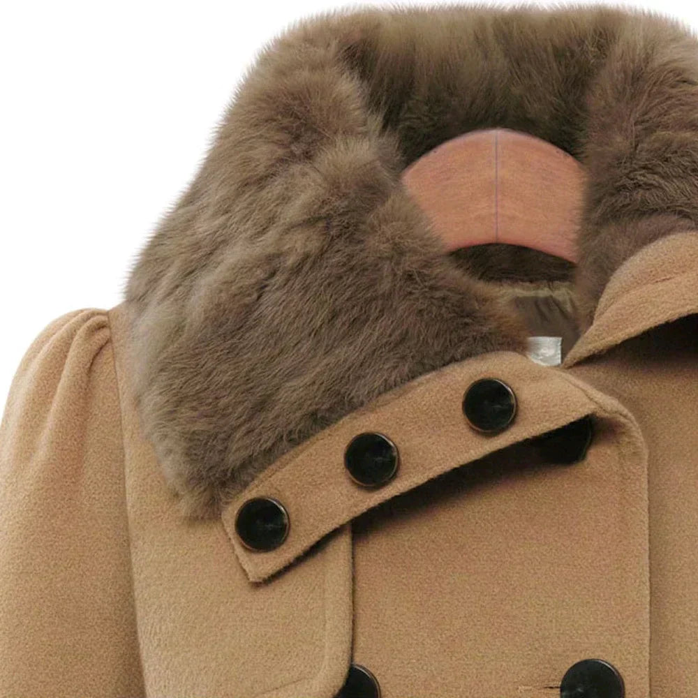 Tailored Double-Breasted Wool Coat | Flattering Slim Cut
