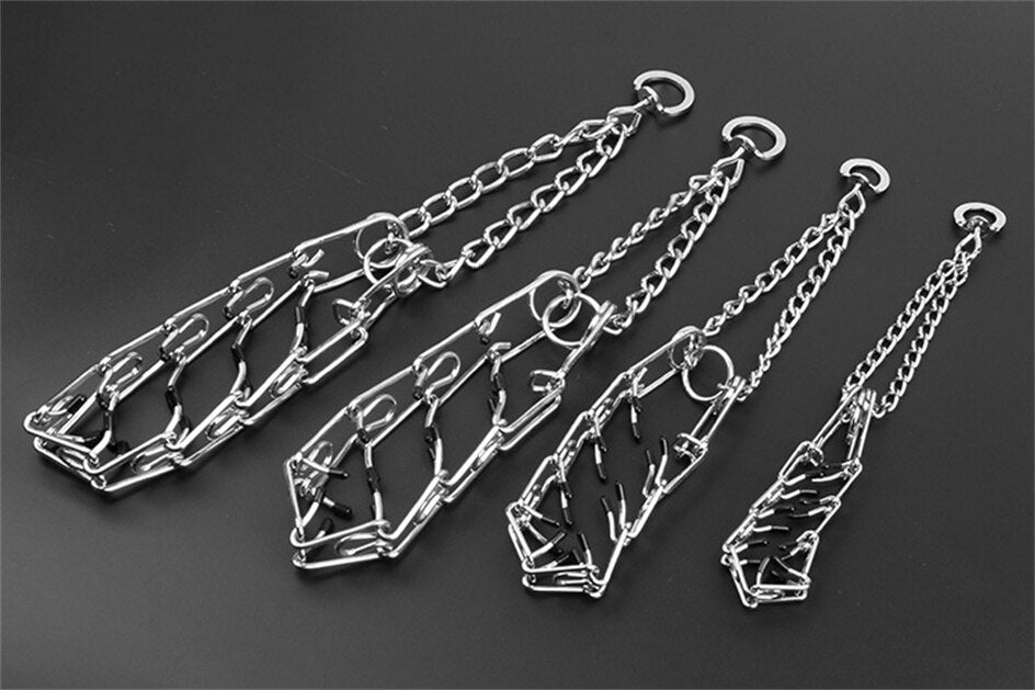 Hond Prong Halsband Model B | Verchroomd Staal met Rubber Gevoerde Prongen | Verstelbare Anti-Trek Trainingshardware | Hoogwaardige Koppeling Systeem | Meerdere Maat Varianten