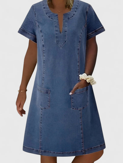 Clarice | Elegant Denim Dress