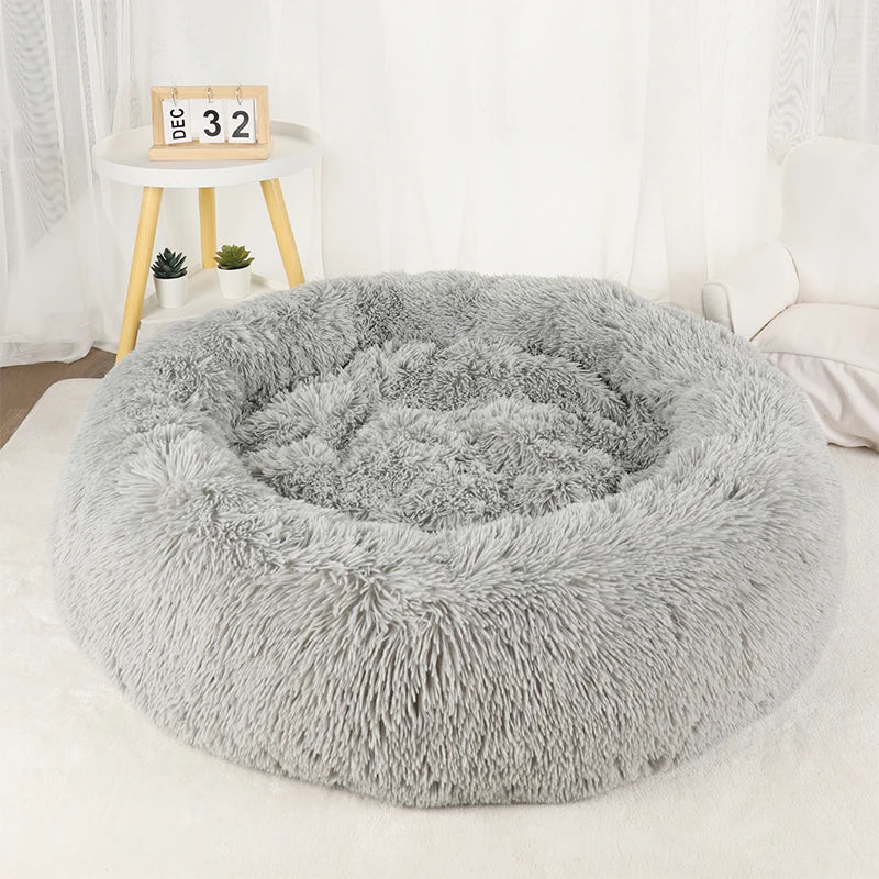 Hundebett | Plüsch | Anti-Stress | Waschbarer Bezug | 3 Größen