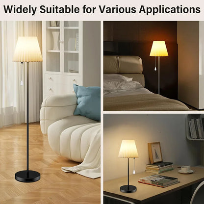 LED Floor Lamp Solar For Living Room Adjustable Rechargeable Stand Light Dimmable Cordless w/ Light Sensor Patio Standing Light