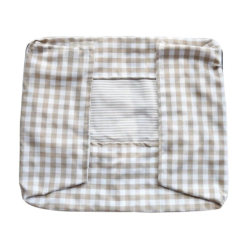 CloudBed Cotton Pet Sofa Bed – Breathable Striped Dog Bed for Small to Medium Pets