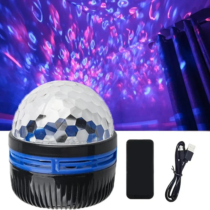 Polariva Noorderlichtprojector | Muzieksynchronisatie & Afstandsbediening | RGB Sfeerverlichting | USB Opladen | 7,8×7,8×8,7 cm