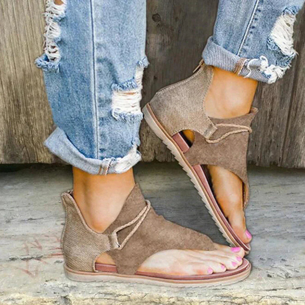 men's fashion : Orthopedische Sandalen Dames - Sandalen - Khaki in Bruin van Pantino