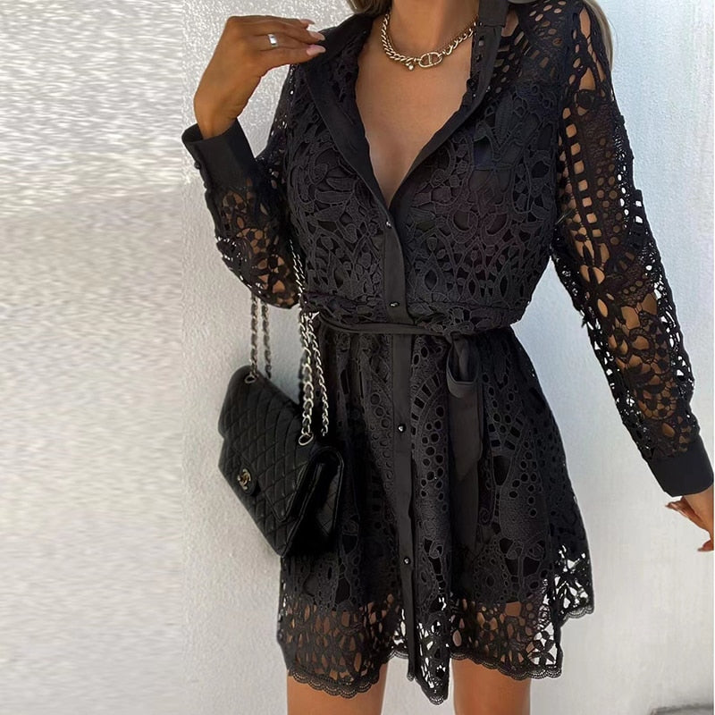 Robe Emma manches longues col V