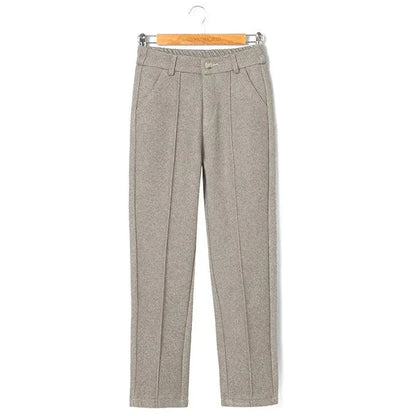 Women's Wool Mix Straight Leg Trousers