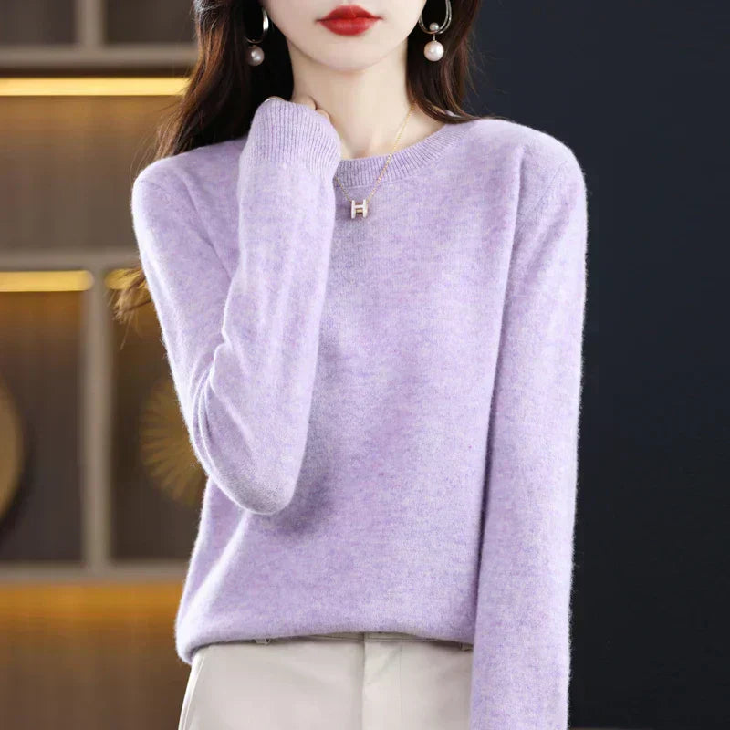 Lysandra – Women’s 100% Cashmere Crew Neck Sweater