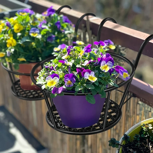 Hängende Balkon-Topfhalter mit Haken – 3er-Set