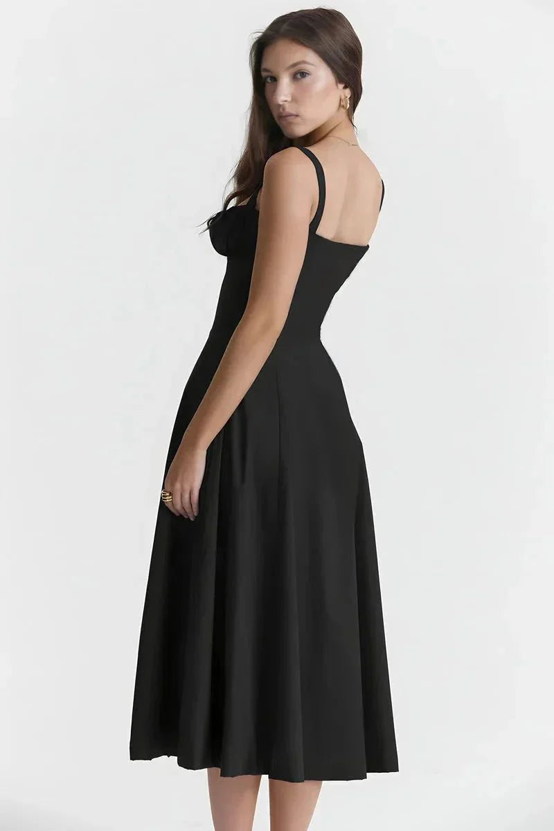 Damen Sommer Trägerkleid | Midi