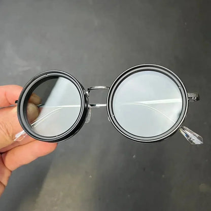 Retro Sonnenbrille mit UV400-Schutz – Runde Gläser