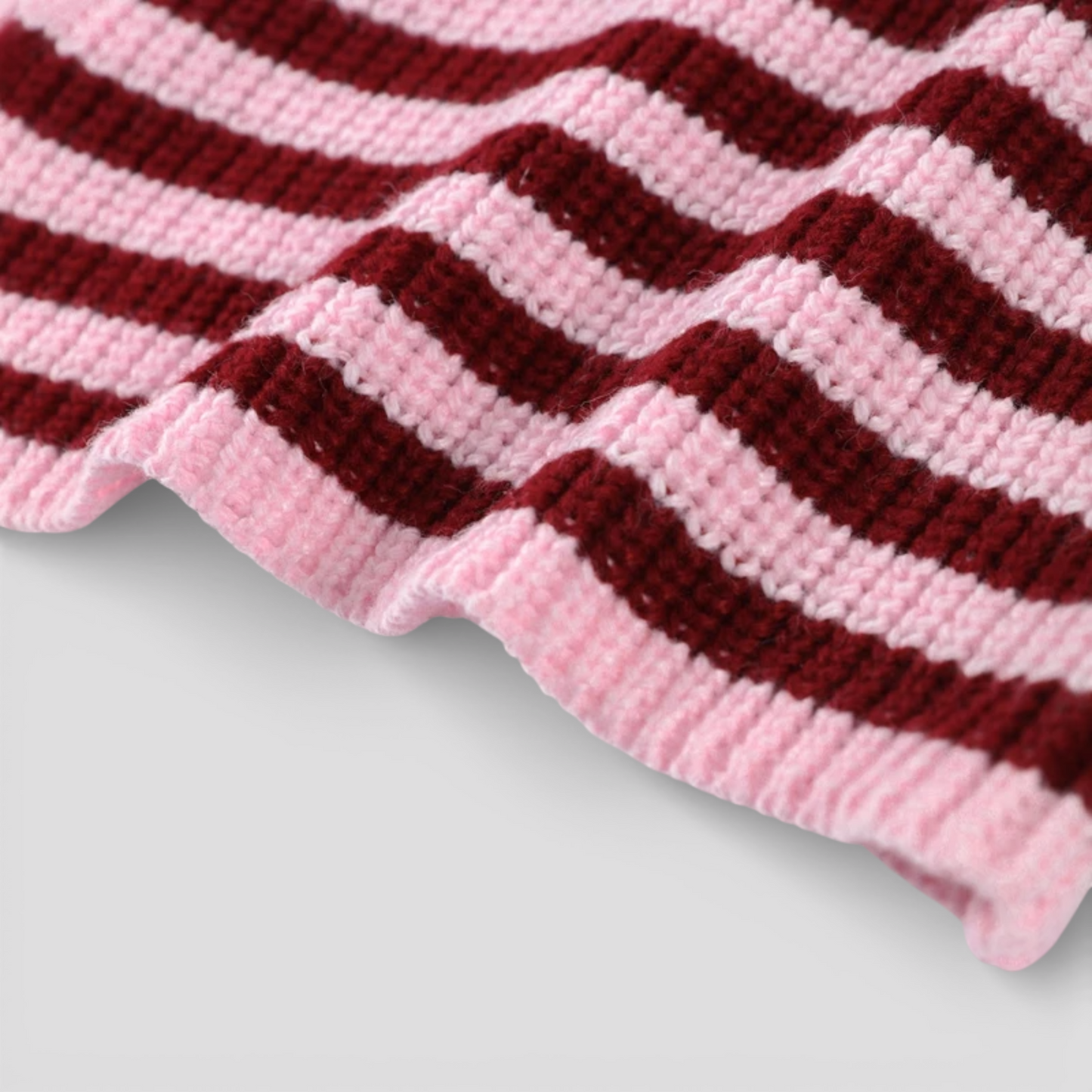 Pull Femme à Rayures Col Roulé
