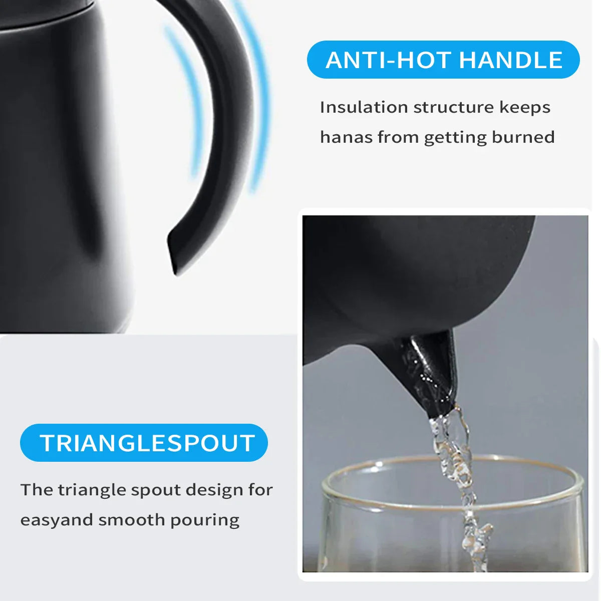ThermoBrew Isolierkanne | Roestvrij staal 304 | Dubbelwandig & Vakuumisolerend | 6u Warm / 12u Koud | 0,5 L