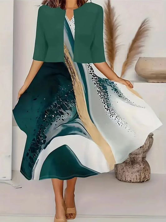 Dame Elegante Lang Kjole | Tidløs Anledningsstil