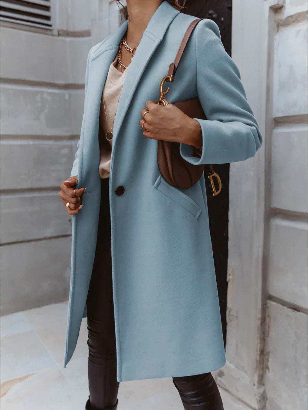Alexis | Women Trendy Double-Breasted Long coat