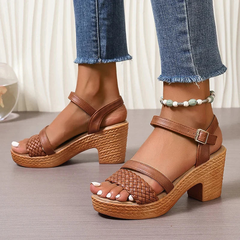 Deborah | Woven Platform Sandals - Image 6