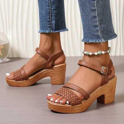 Deborah | Woven Platform Sandals - Image 6