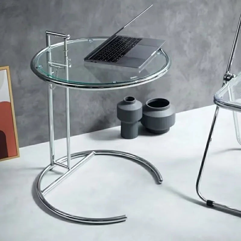 Solvane - Glazen Salontafel Met RVS Onderstel