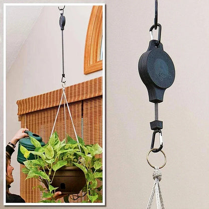 LiftBloom - Carrucola Regolabile Per Cesto Fiorito Sospeso