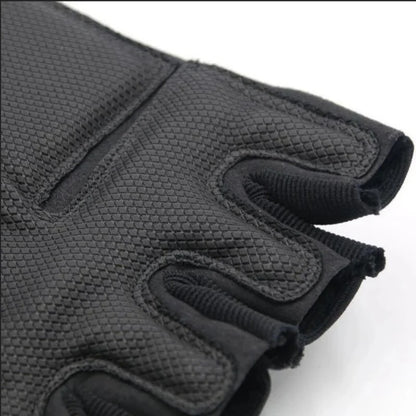 Griprex Half-Finger Sporthandschuhe aus Baumwolle und Synthetikleder