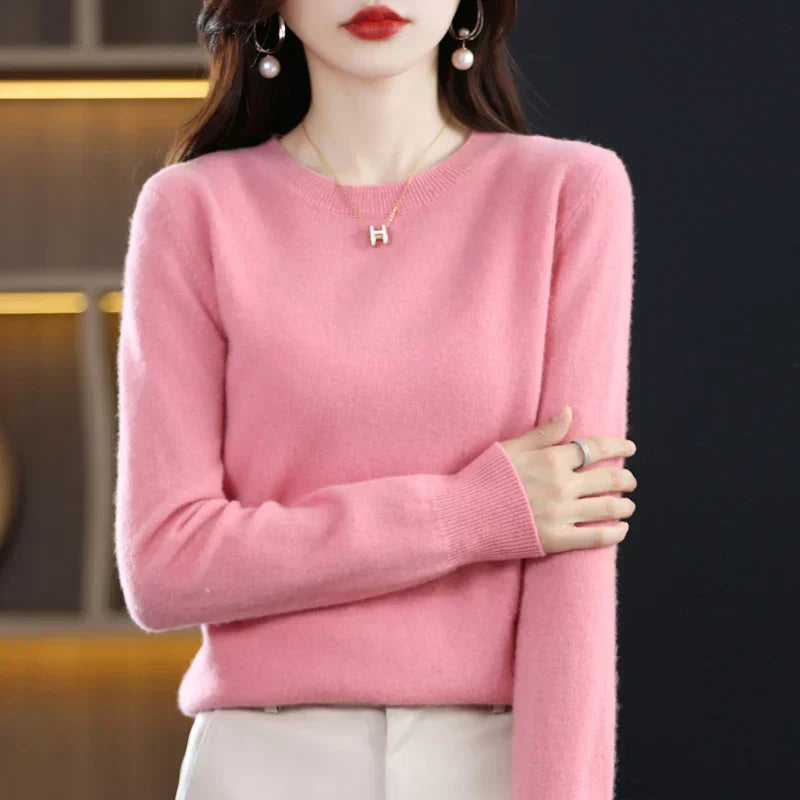 Lysandra – Women’s 100% Cashmere Crew Neck Sweater