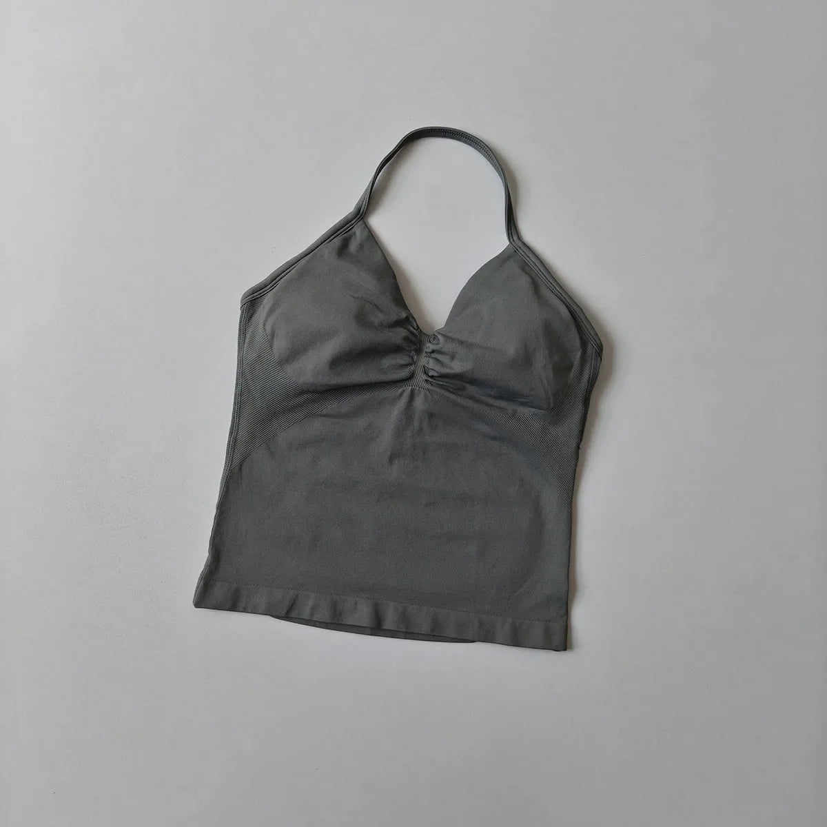 NO LOGO Women's Longline Strappy Backless Gym Top Scrunch Workout Open Back Bra Tank Top for Running Yoga Shirt