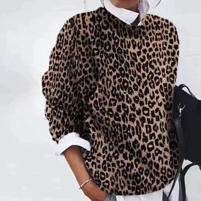 Women’s Elegant Printed Spring Sweater – Lightweight Chic Knit Jumper