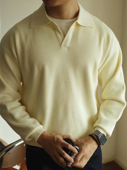 Adrián | Jersey tipo polo de punto casual
