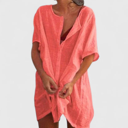 Lydia | Womens Loose Button Beach Cover Up Shorts