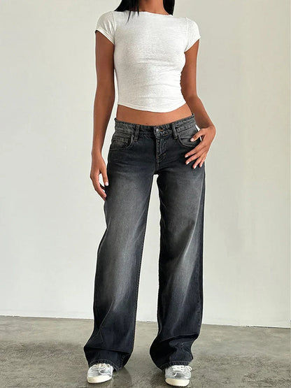 Retroinspirerede Jeans med Loose Fit
