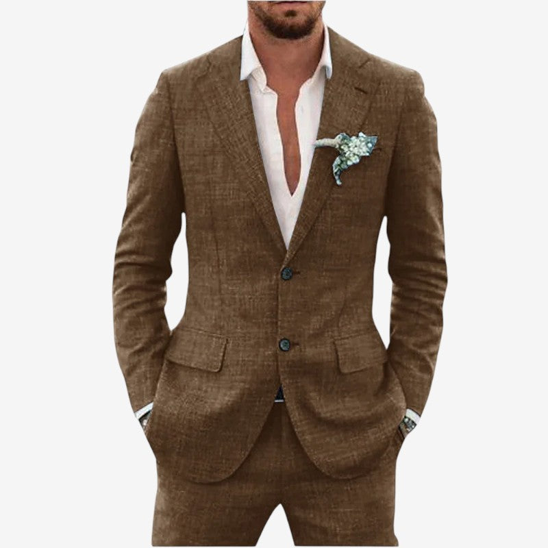 Ensemble blazer et pantalon deux pièces pour homme