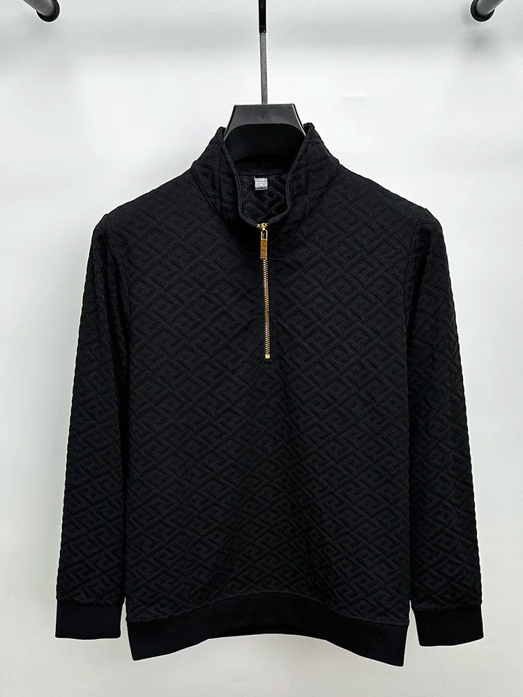 GeoJacquard® Pullover Style Full-Sleeve Shirt by JesseVance Milan
