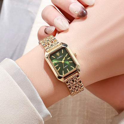 Seriva Quarzuhr – Rechteckige Damenarmbanduhr mit Metallarmband