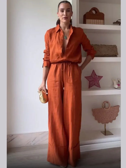 Soleya Linen Blend Two-Piece Set