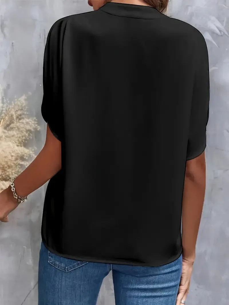 Damen Top mit V-Ausschnitt | Kurzarm