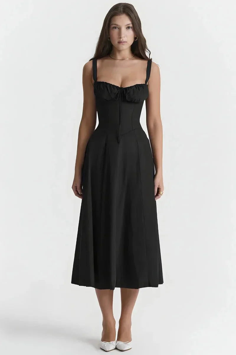 Damen Sommer Trägerkleid | Midi