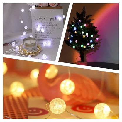 LumiaGlow LED Lichtketting | Warmwit | 3 Modi | Batterijgevoed