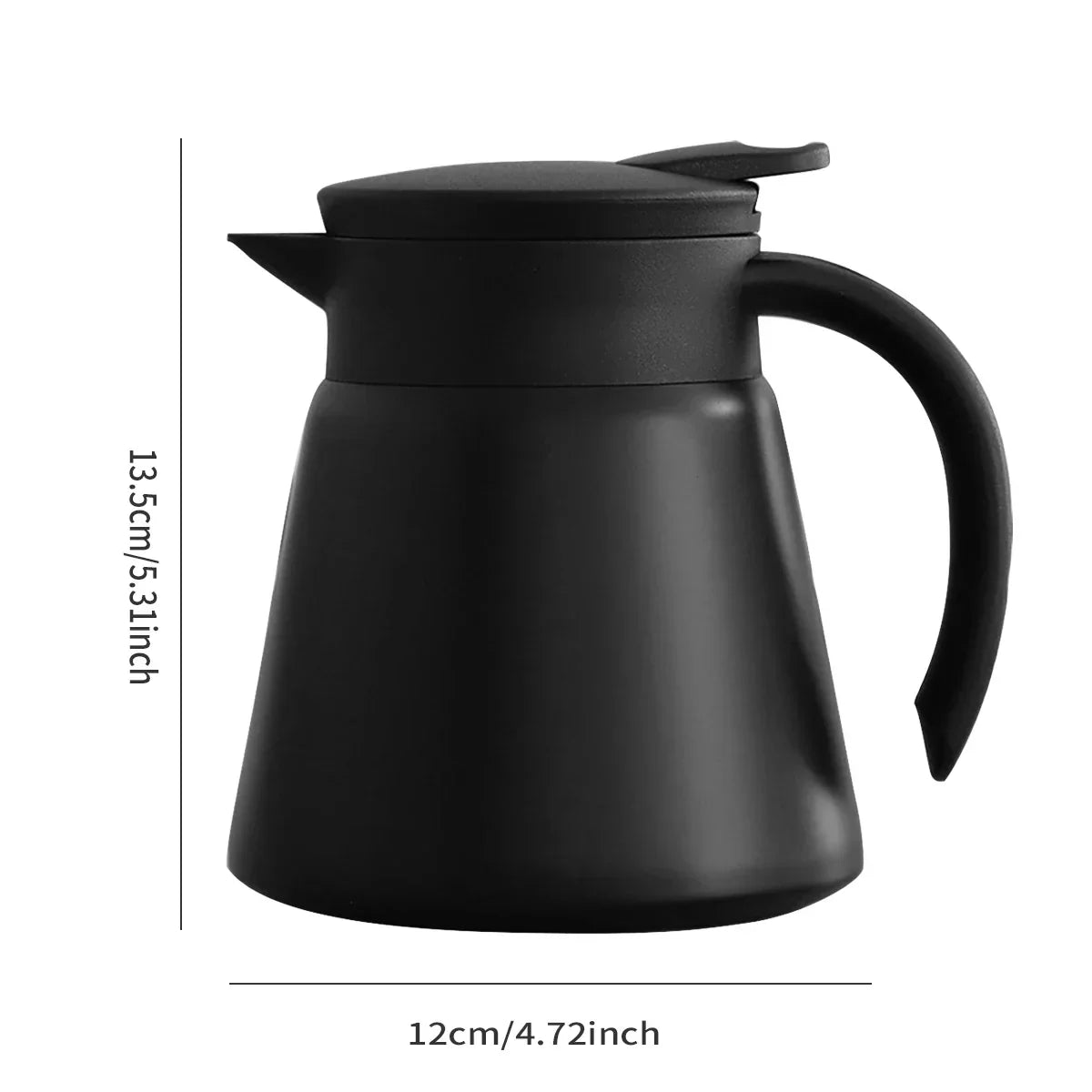 ThermoBrew Isolierkanne | Roestvrij staal 304 | Dubbelwandig & Vakuumisolerend | 6u Warm / 12u Koud | 0,5 L