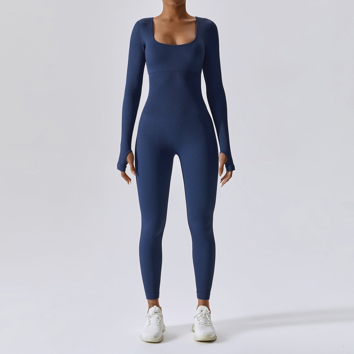 Seamless Ribbed One Piece Tummy Control Romper
