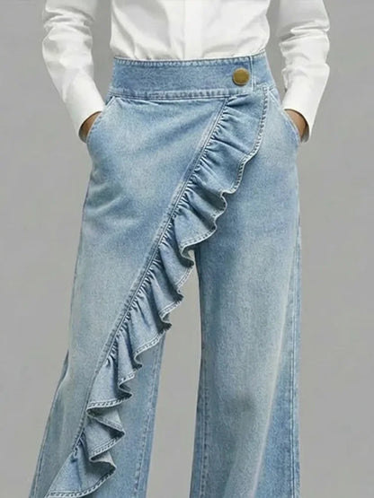Linda | Comfortable Wide-Leg Denim Pants